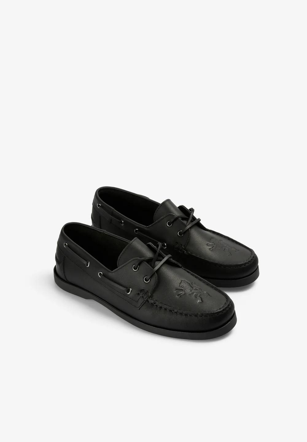 Zapato náutico de piel Scalpers x Sporting CP vista lateral