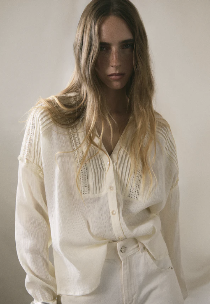 Blusa detalle encaje