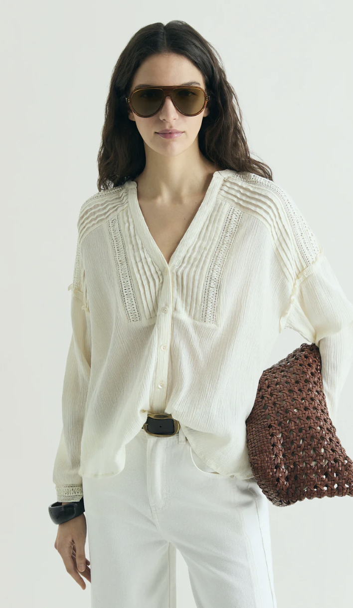 Blusa detalle encaje