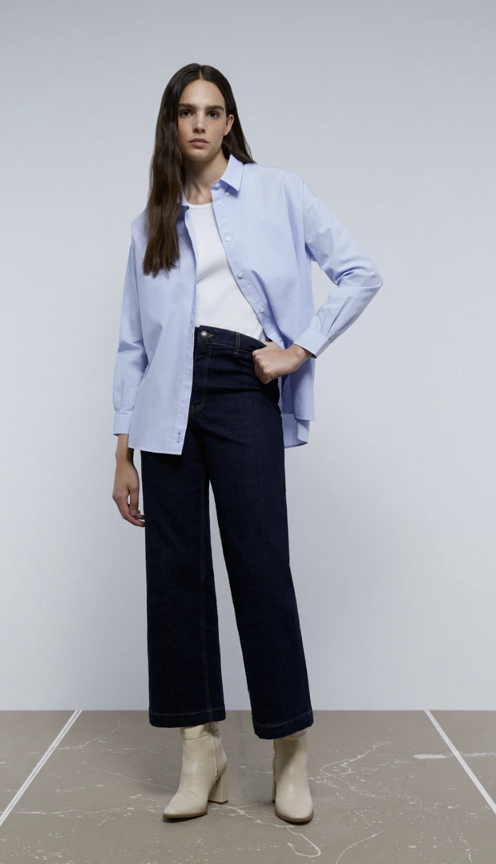 Camisa oxford cuello botones