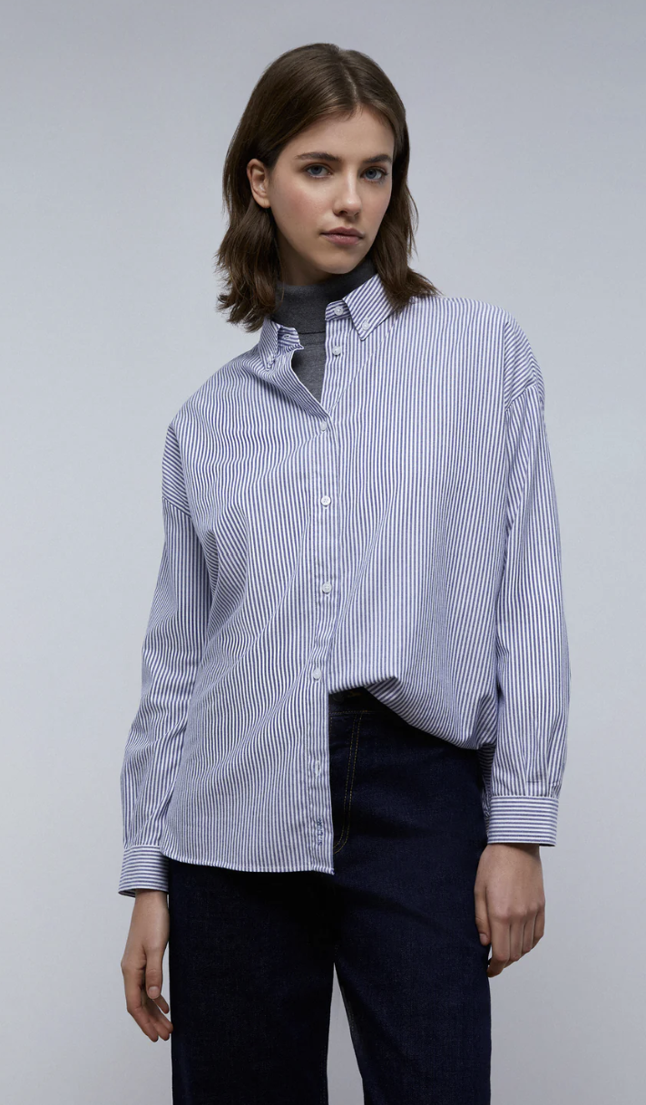Camisa oxford cuello botones