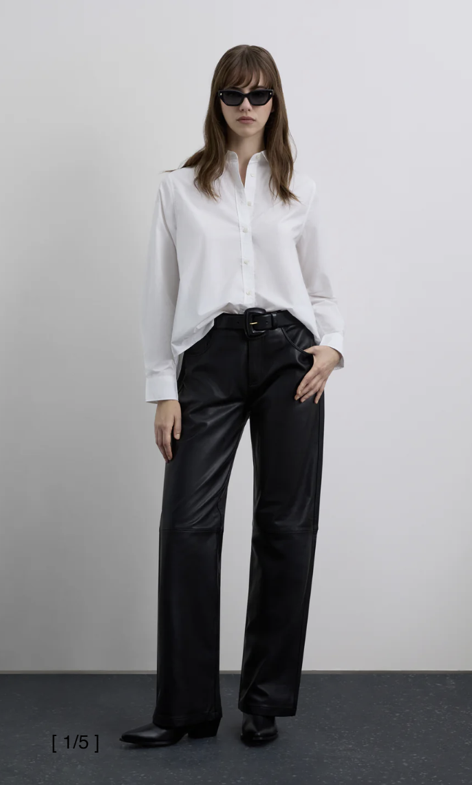 Camisa clásica algodón vista lateral